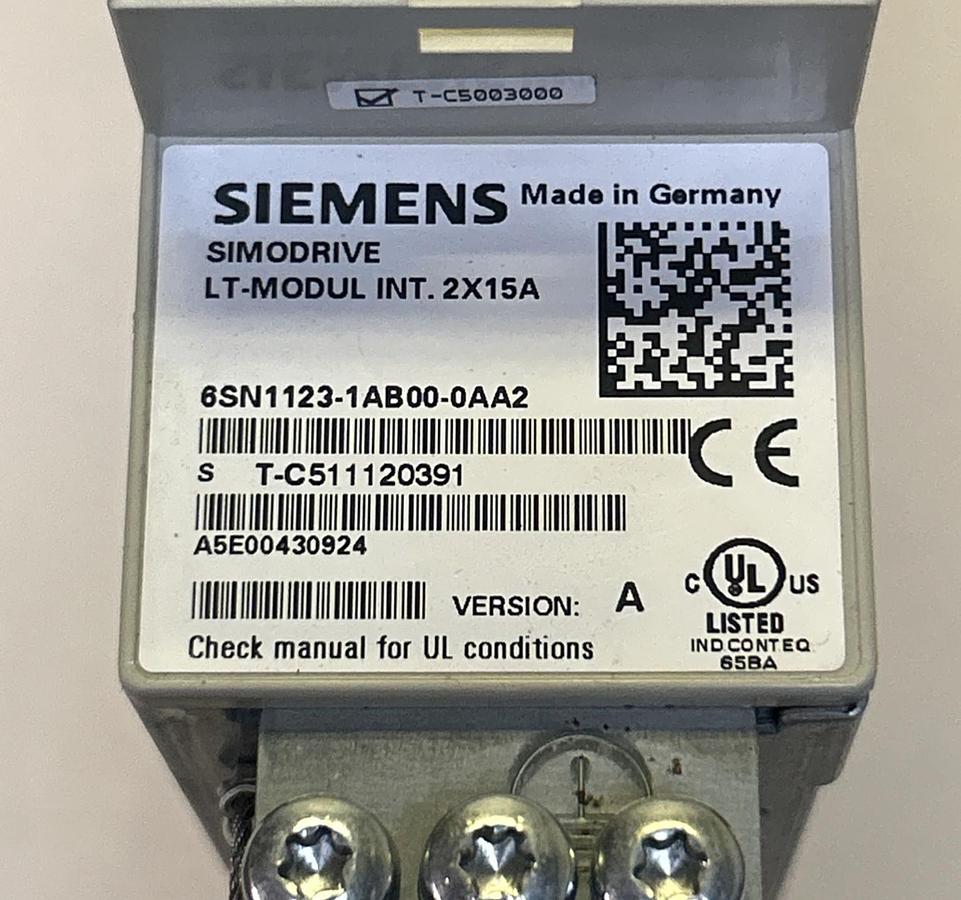 Used SIEMENS,6SN1123-1AB00-0AA2,SIMODRIVE 611 POWER MODULE