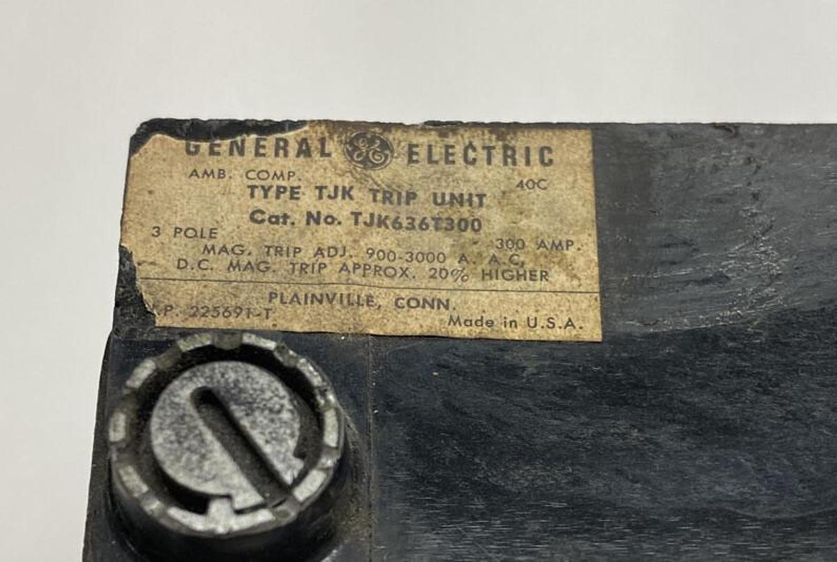 Used GE,TJK636T300,Trip Unit 300 AMP 3 Pole