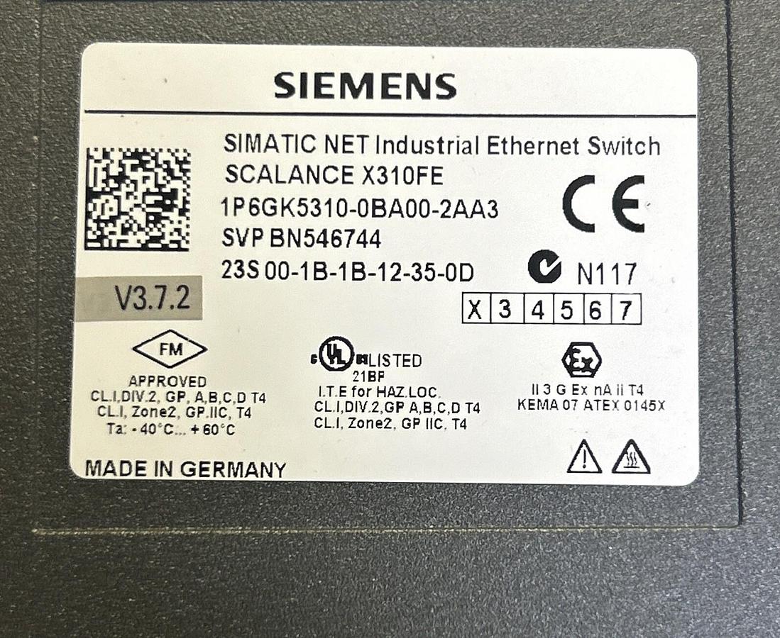 Used SIEMENS,6GK5310-0BA00-2AA3,SIMATIC NET 10 PORT