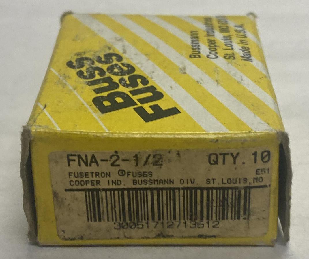Cooper Bussmann,FNA-2-1/2,Fusetron Lot Of 6 NOS