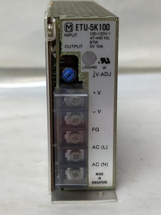 Used MATSUSHITA,ETU-5K100,POWER SUPPLY 100-120V-47-440HZ-67W-5V-10A PRE-OWNED