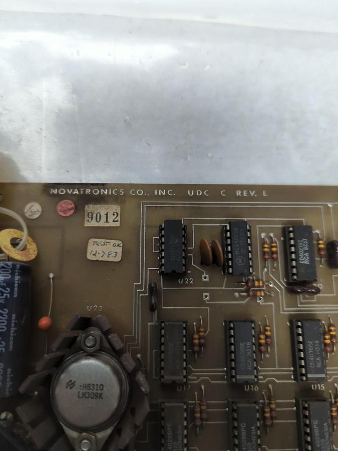 Used NOVATRONICS,UDC C-9012,CIRCUIT BOARD REV. L PRE-OWNED
