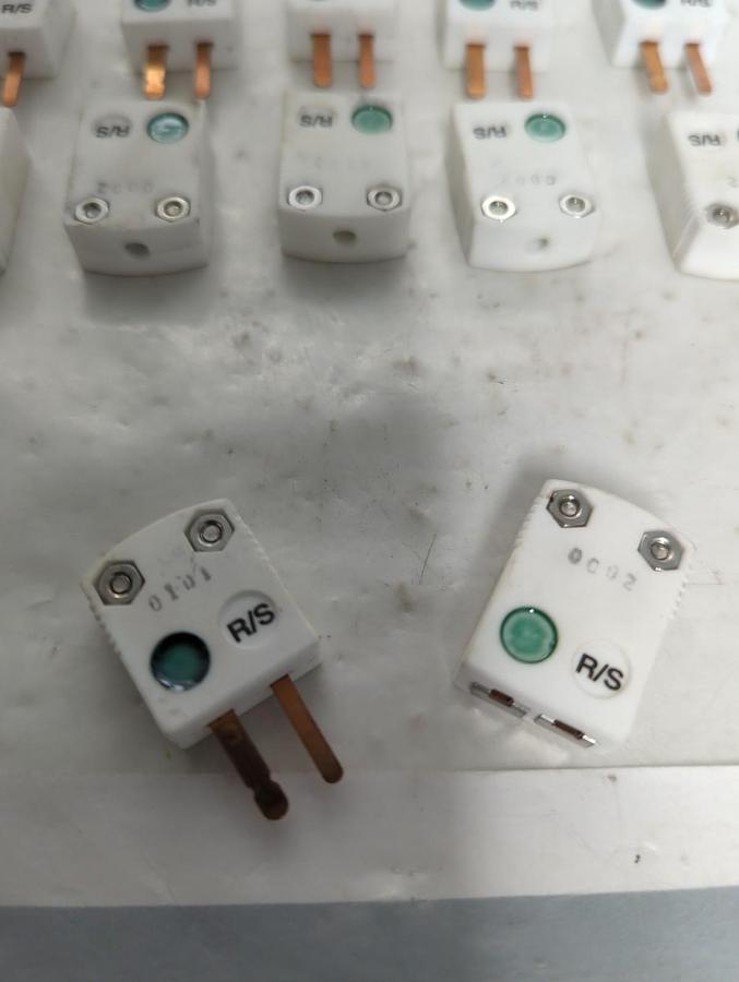 Used OMEGA,0002/0101,R/S CERAMIC THERMOCOUPLE FEMALE/MALE SETS LOT OF 8 PRE-OWNED