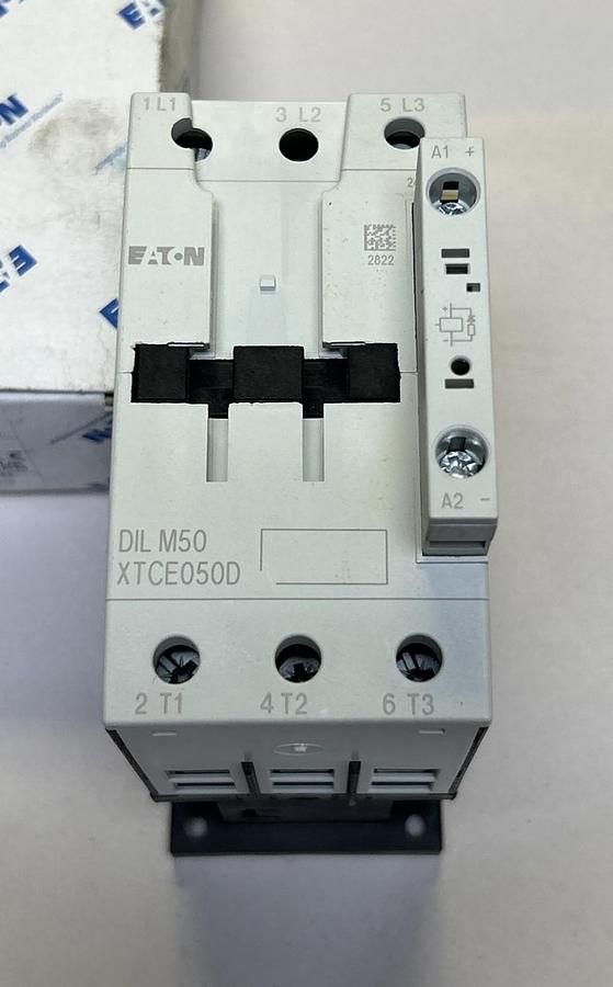 EATON,XTCE050D00TD,CONTACTOR 50A 3P 380/400V 22KW 24-27 VDC COIL NOS