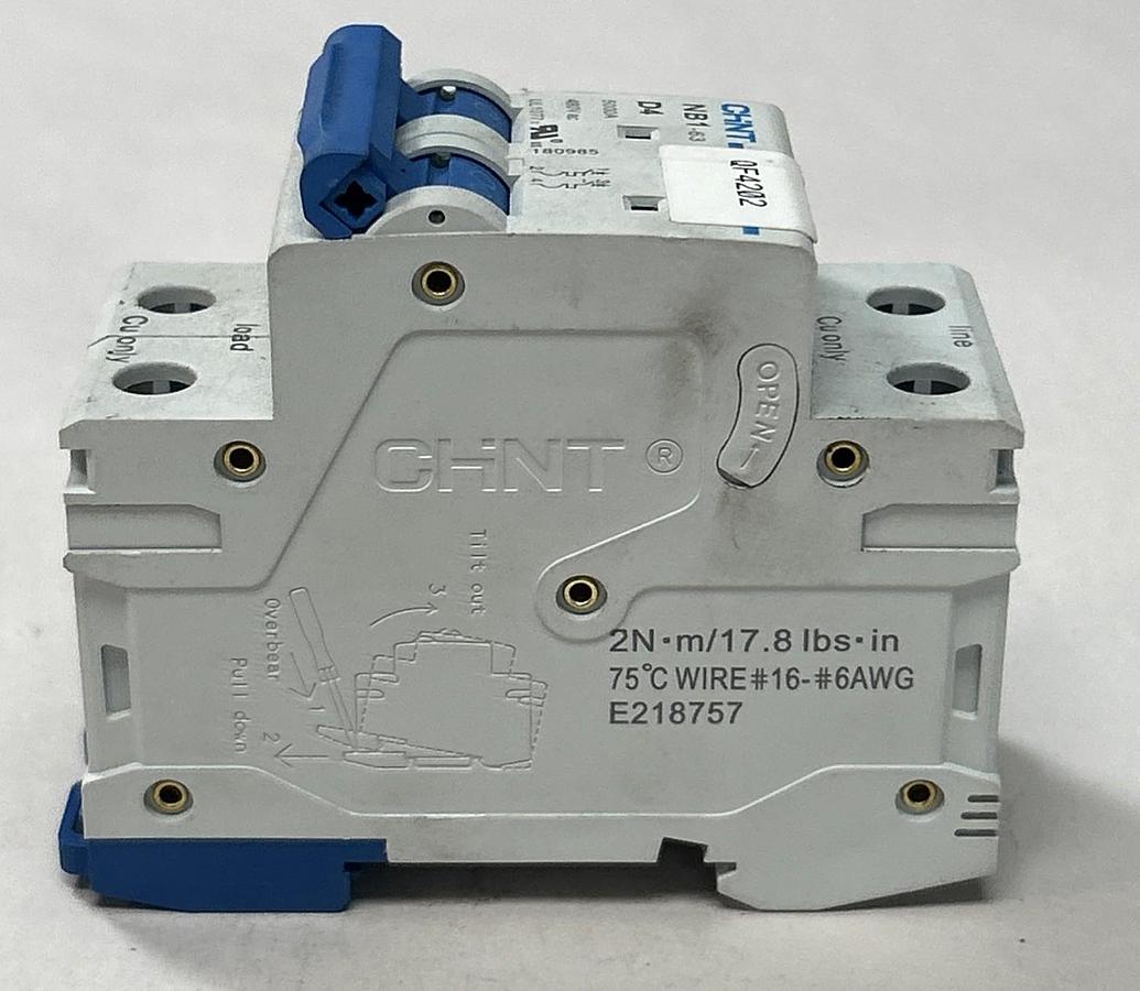 Used CHINT,NB1-63-D4-2P,CIRCUIT BREAKER 5000 AMP 480VAC 2P