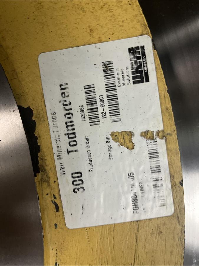 WEIR WARMAN,FGH8041M-05,SLURRY PUMP FRAME VOLUTE PLATE LINER INSERT