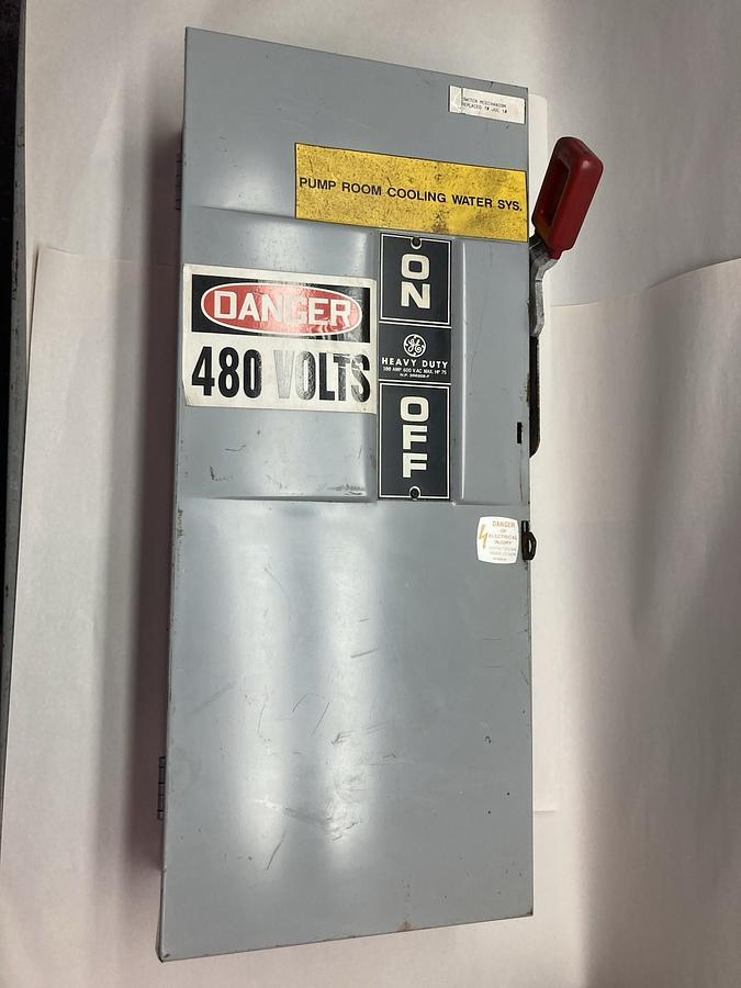 Used GE,TH3363,Safety Switch Enclosure 100A 600Vac 250VDC