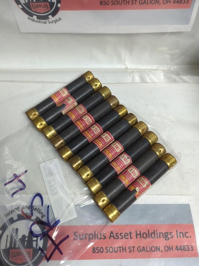 Used COOPER BUSSMANN,FRS-4,FUSETRON 4 AMP FUSE LOT OF 10 PRE-OWNED