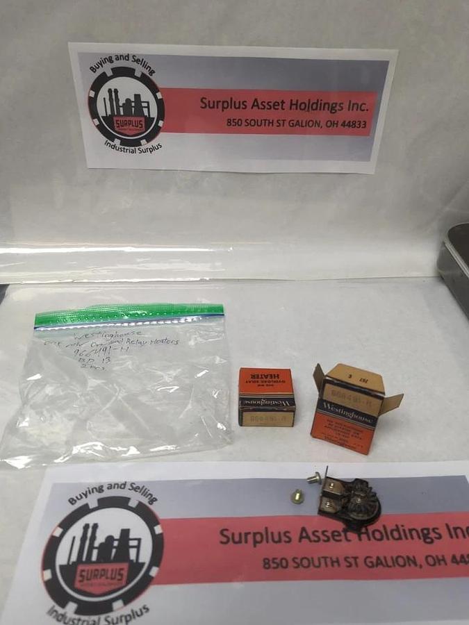 WESTINGHOUSE,966 491-H,OVERLOAD THERMAL HEATER RELAY LOT OF 2 NOS