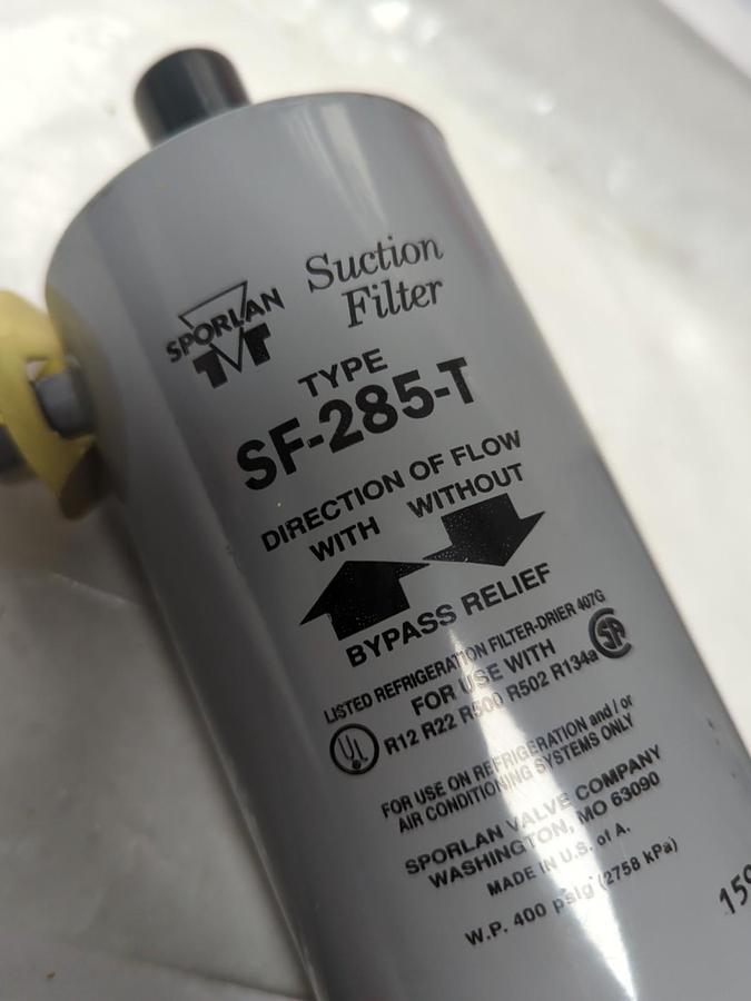 Used SPORLAN,SF-285-T,SUCTION FILTER PRE-OWNED