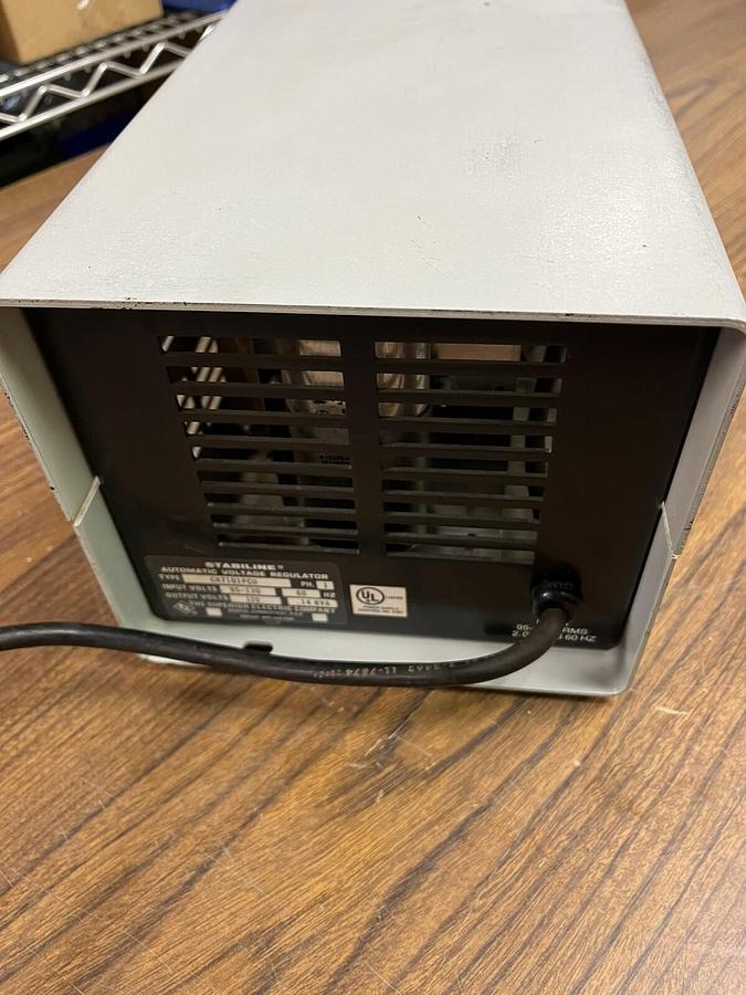Used SUPERIOR STABILINE,CR7101PCU,AUTOMATIC VOLTAGE REGULATOR 120V 1PH