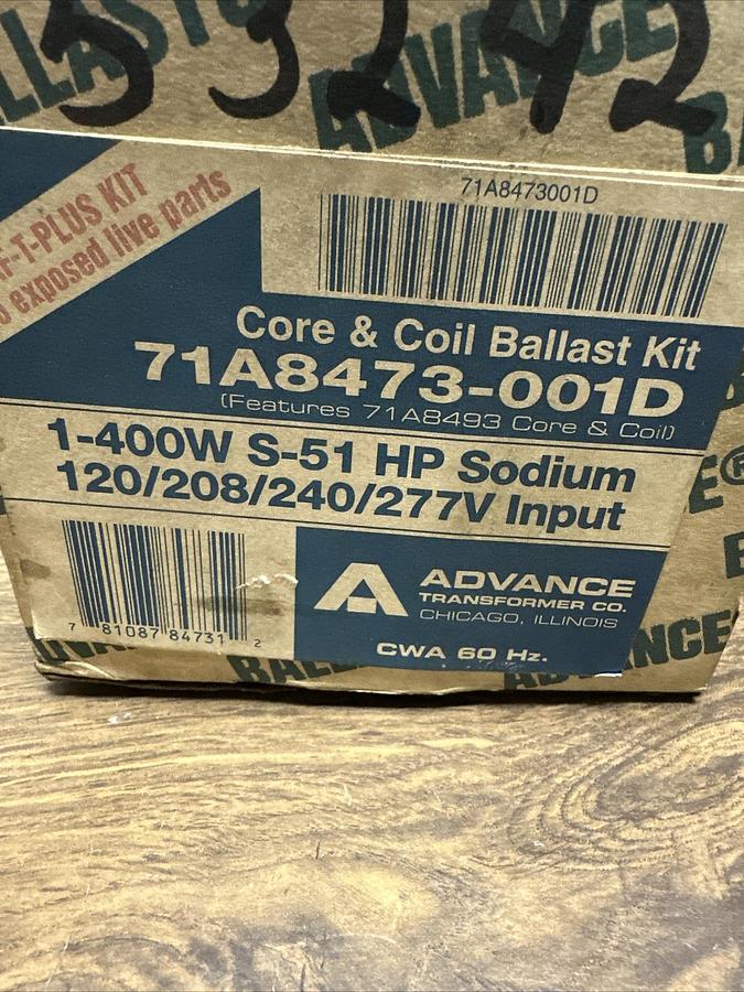 Advance,71A8473-001D,Core & Coil Ballast