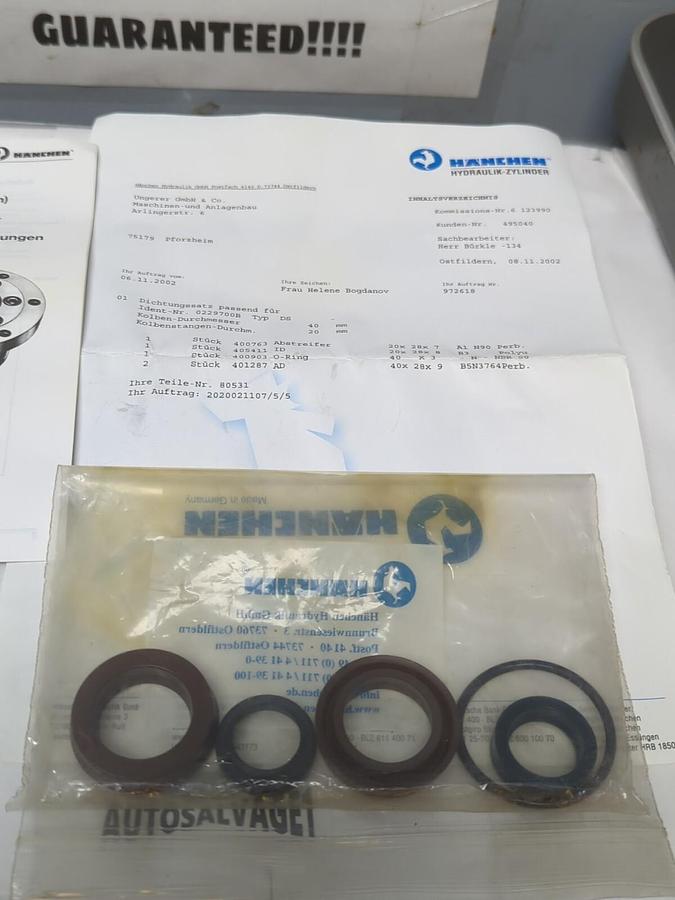 HANCHEN,0229700B,TYPE  DS SEAL KIT 5 PC. 40MM/20MM NOS