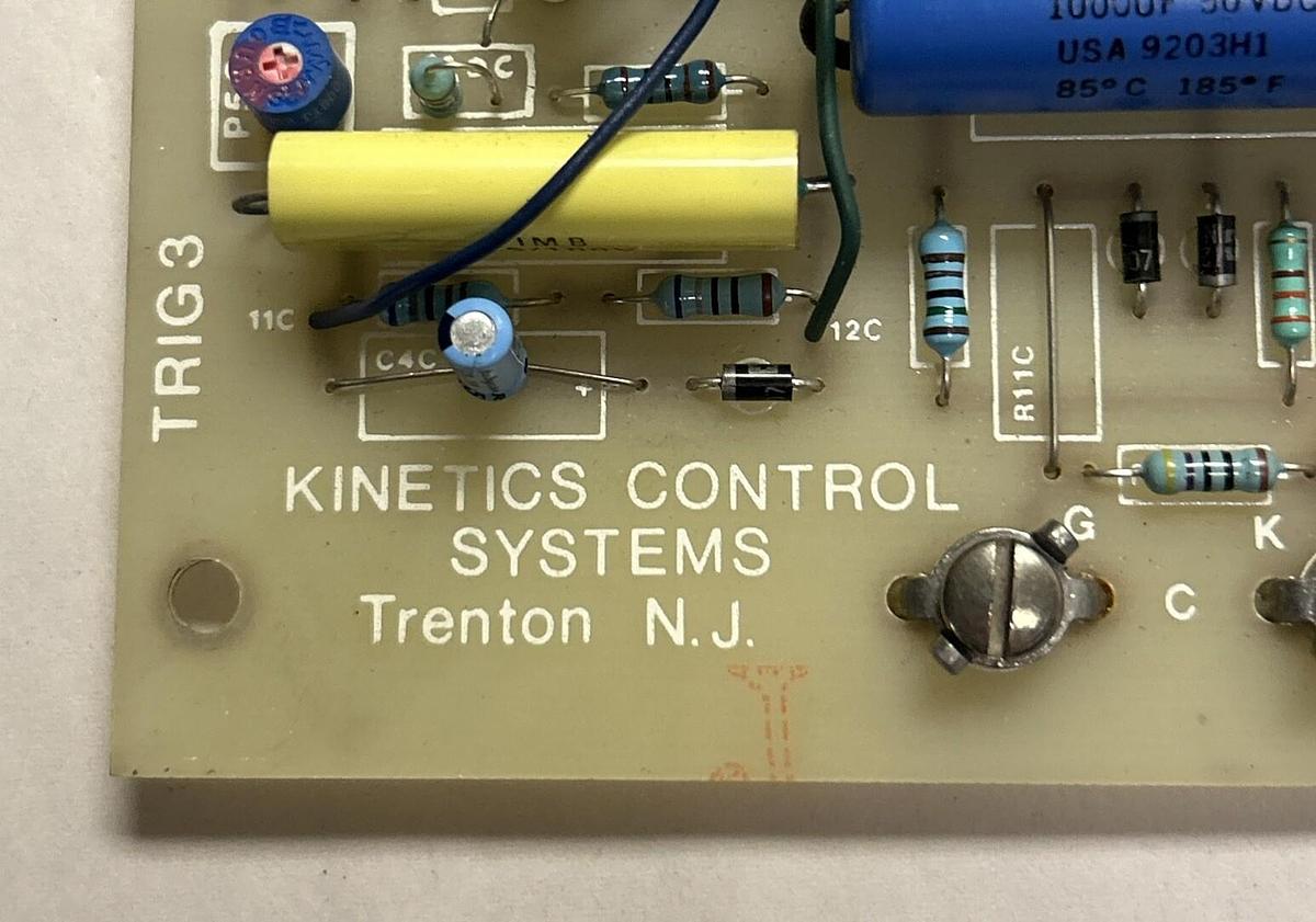 Used KINETICS CONTROL SYSTEMS,TRIG3,CIRCUIT BOARD