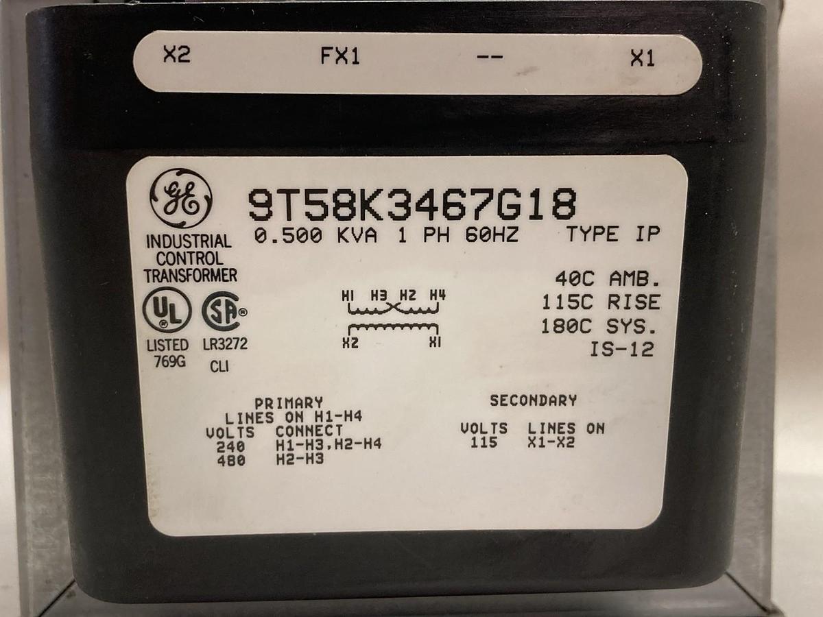 Used General Electric,9T58K3467G18,1-Phase Industrial Control Transformer 05KVA 60Hz