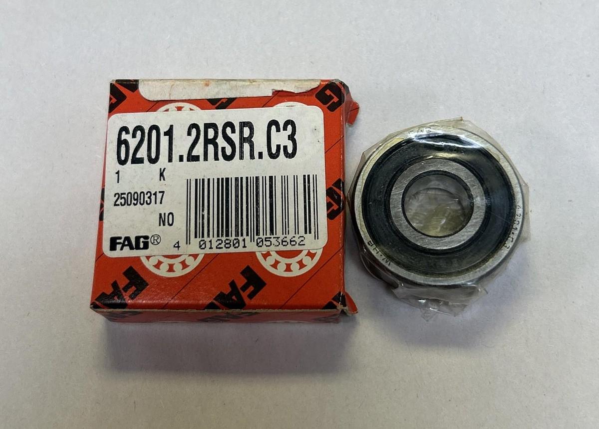 FAG,6201.2RSR.C3,DOUBLE SEALED BALL BEARING NOS