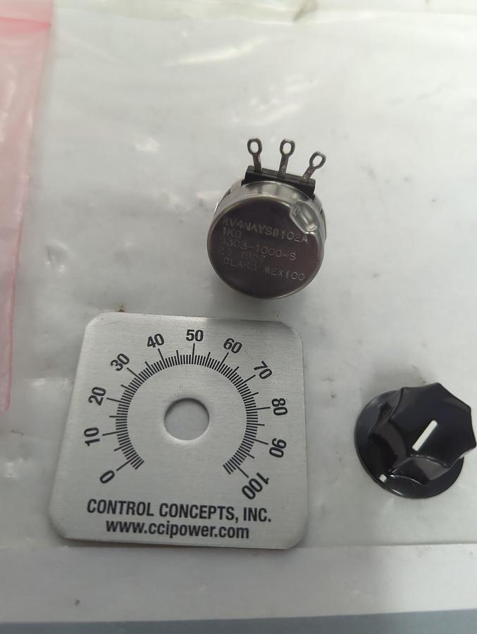 CLAROSTAT,RV4NAYSD102A,POTENTIOMETER SPK-1K DIAL PARTS ASSEMBLY NOS