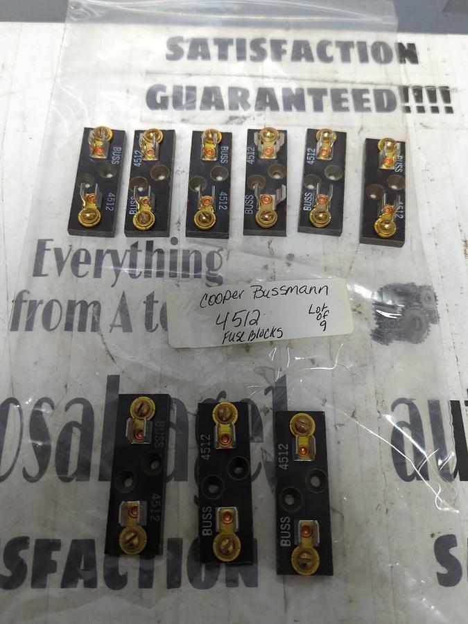 COOPER BUSSMANN,4512,FUSE BLOCK LOT OF 9 NOS