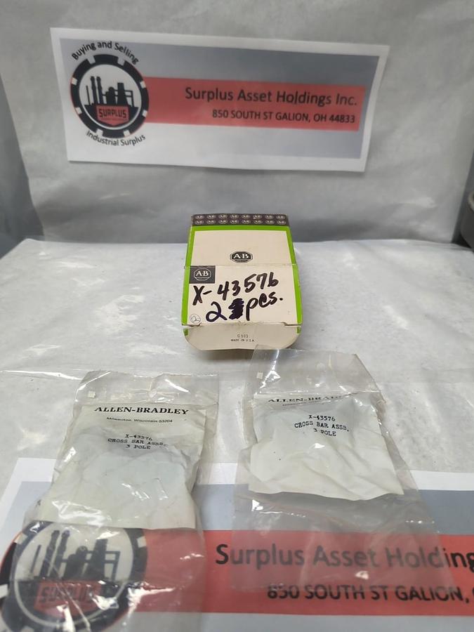 ALLEN BRADLEY,X-43576,CROSSBAR ASSEMBLY 3-POLE LOT OF 2 NOS