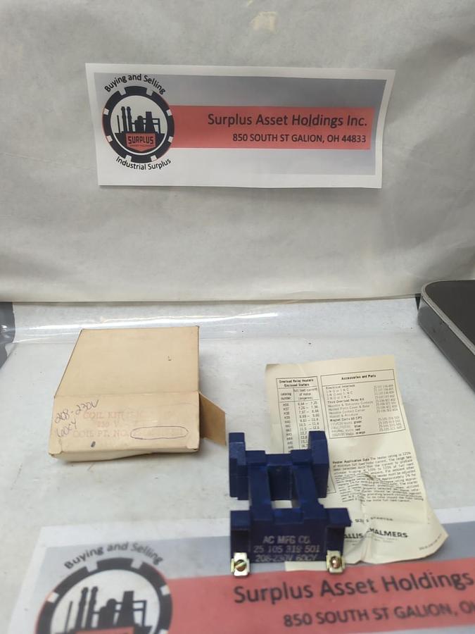 ALLIS CHALMERS,25-105-319-501,COIL KIT 208-230V 60CY NOS