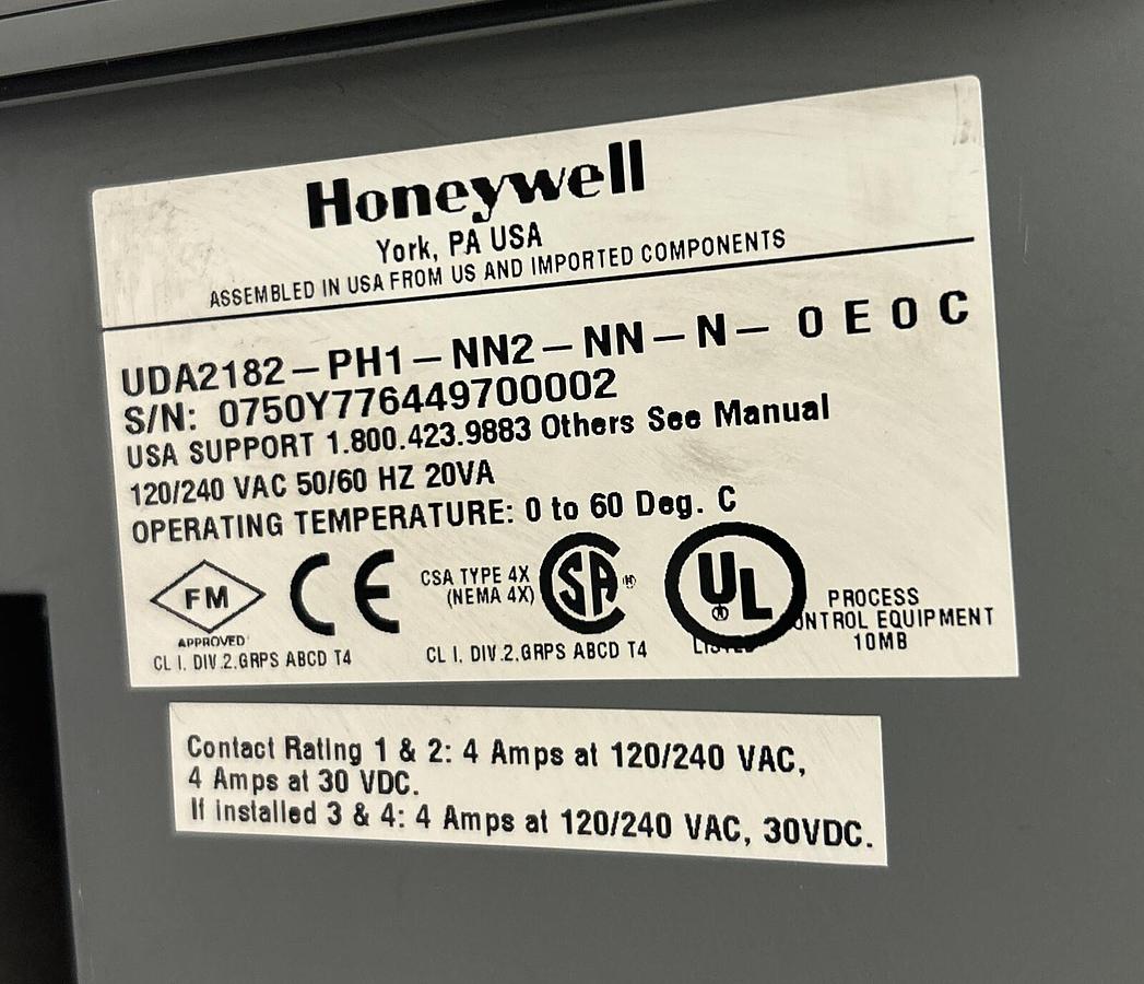 Used HONEYWELL,UDA2182-PH1-NN2-NN-N-0E0C,PH ANALYZER CONTROLLER