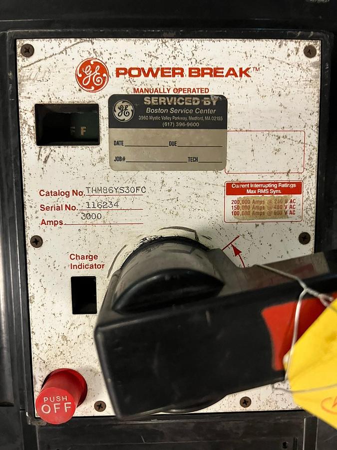 Used GE,THM86YS30FC,POWER BREAK CIRCUIT BREAKER 3000 AMPS