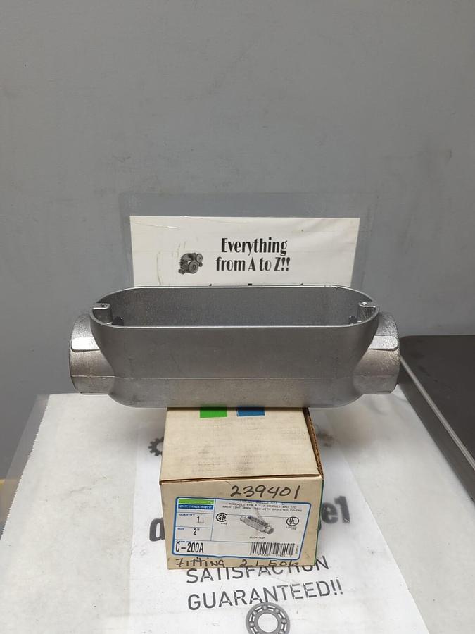 OZ-GEDNEY,C-200A,TYPE C 2 INCH ALUMINUM CONDUIT BODY NEW