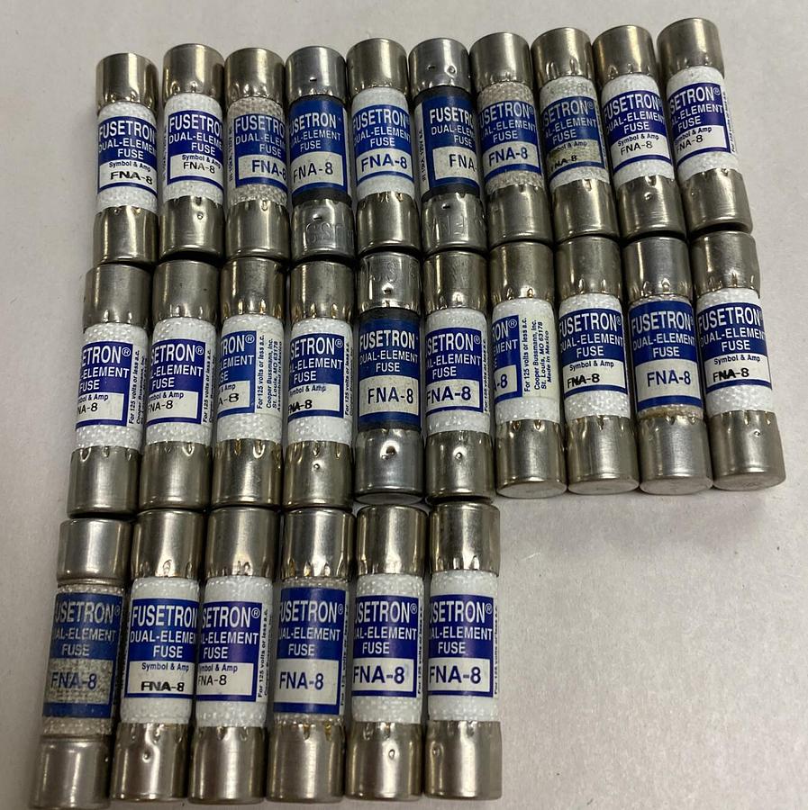 Cooper Bussmann,FNA-8,Fusetron Fuse Lot Of 26
