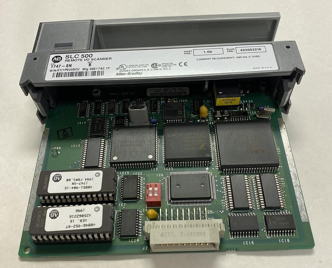 Used ALLEN BRADLEY,1747-SN,SER B REMOTE I/O SCANNER MODULE