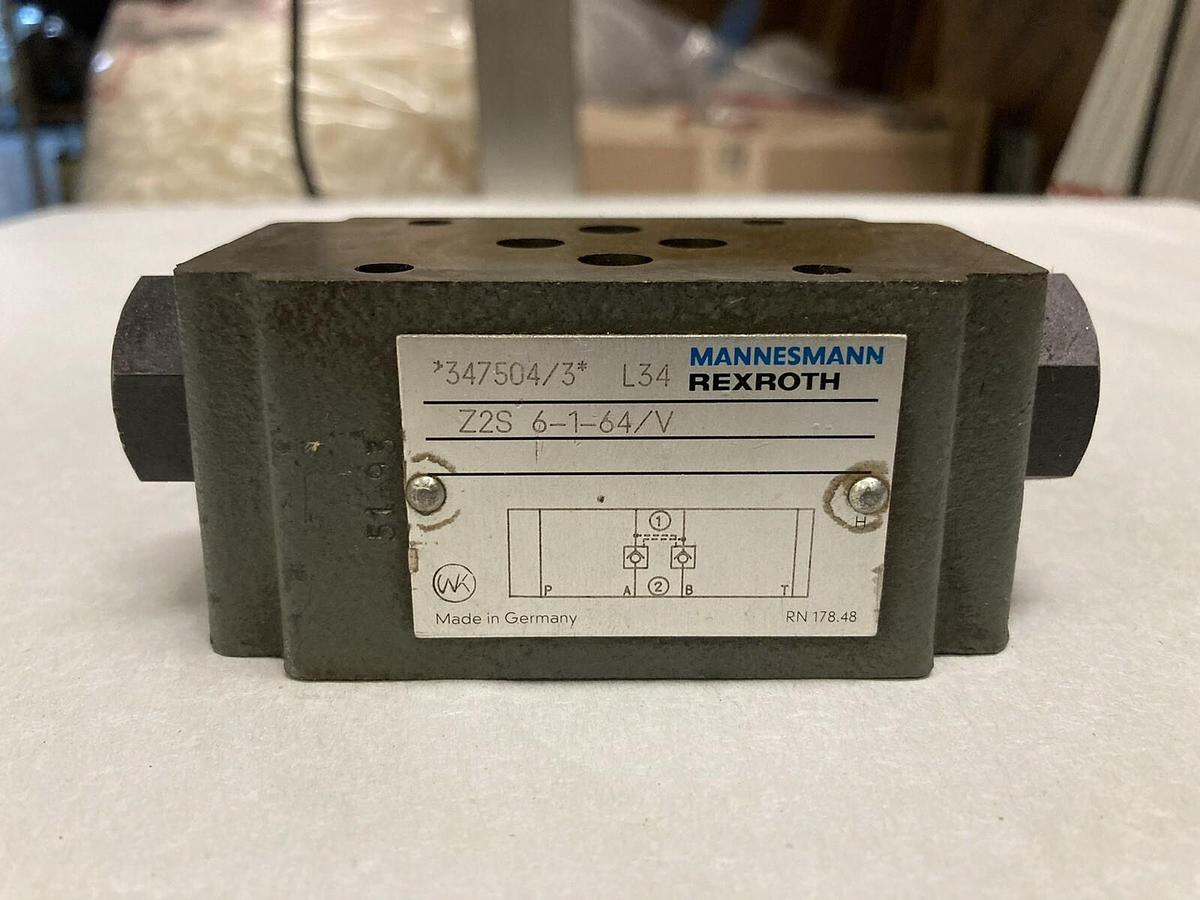 Used Rexroth,Z2S-6-1-64/V,Hydraulic Check Valve Manifold Block