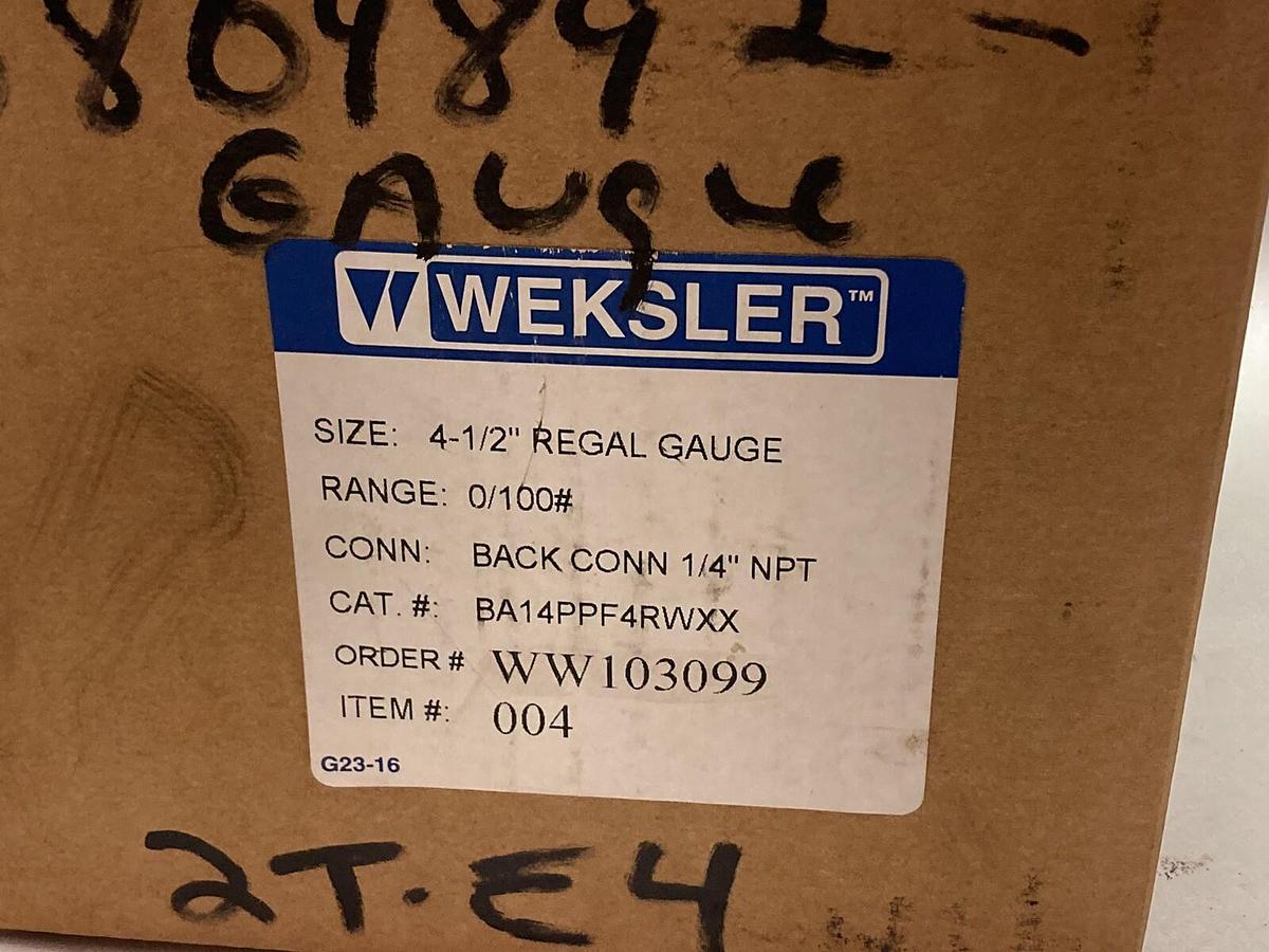 Weksler,BA14PPH4LWXX,4 1/2'' Regal Gauge