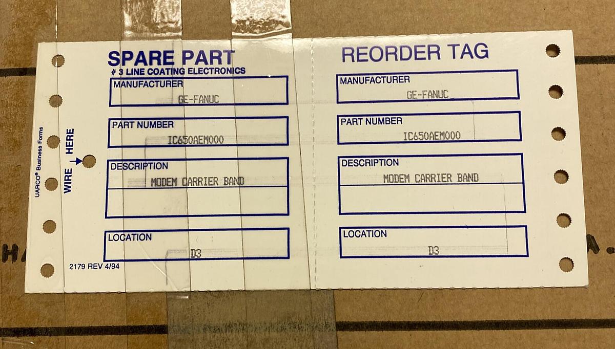 GE FANUC,IC650AEM000,MODEM CARRIERBAND NOS