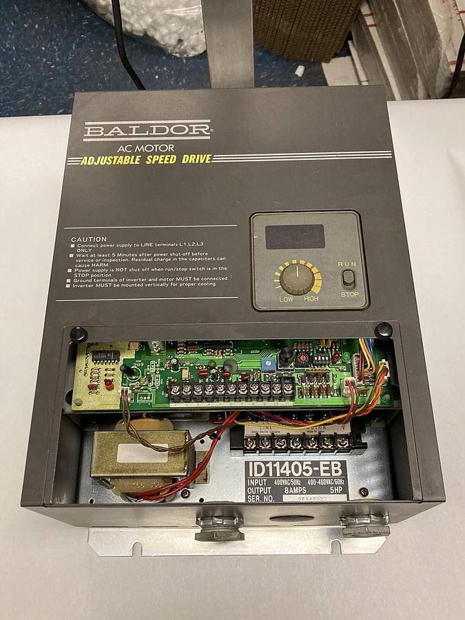 Used Baldor,ID11405-EB,AC Motor Drive Input: 400-460V AC 50/60Hz Output: 8 Amps