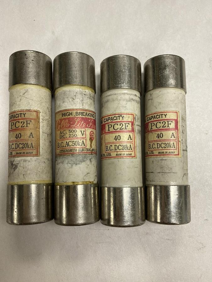 Utsunomita,PC2F-40,Cello-Lite Fuse Lot of 4