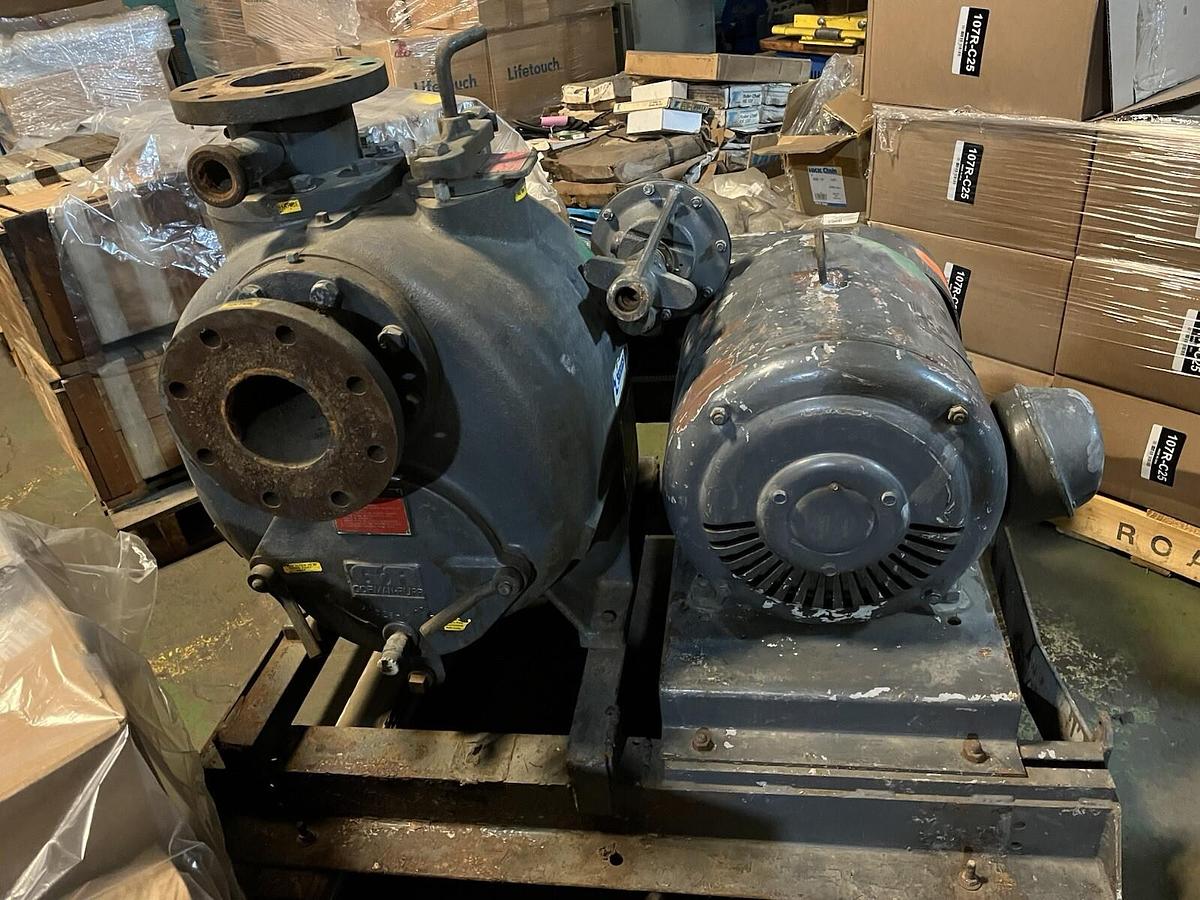 Used GORMAN RUPP,T4A3-B,SELF PRIMING T SERIES CENTRIFUGAL PUMP 4"X4" 25HP 3PH 1755RPM