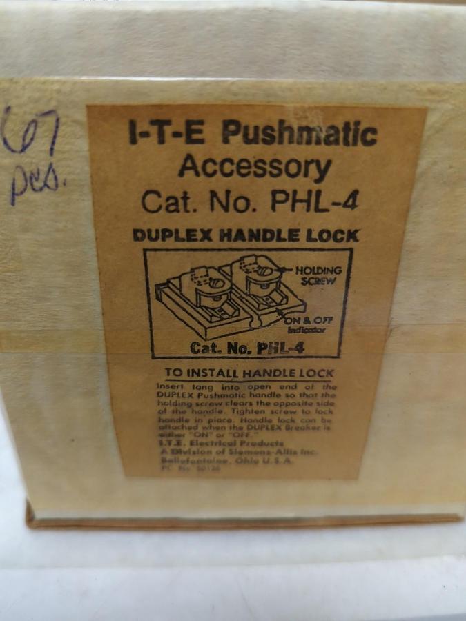 I.T.E. SIEMENS,PHL-4,PUSH-O-MATIC DUPLEX HANDLE LOCK LOT OF 67 NOS