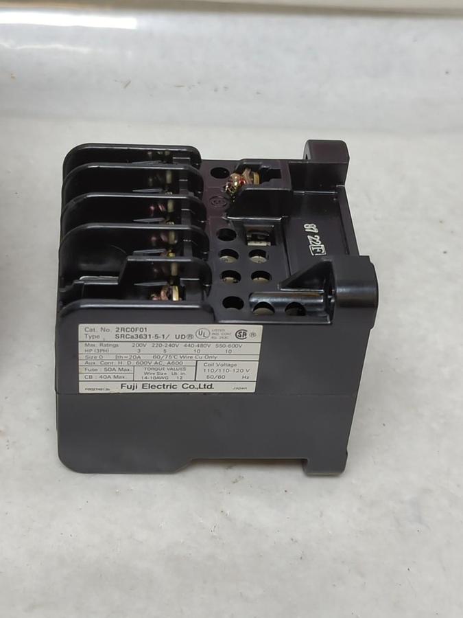 Used FUJI ELECTRIC,2RCOFO1,CONTACTOR SRCa3631-5-1 600V PRE-OWNED
