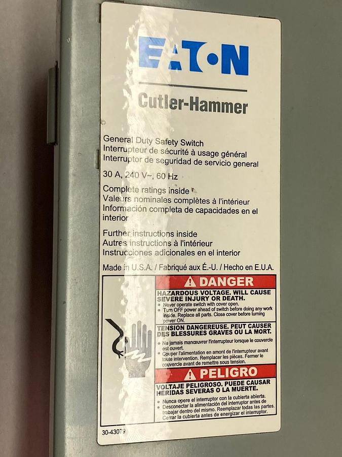 Eaton Cutler-Hammmer,DG321UGB,General Duty Safety Switch