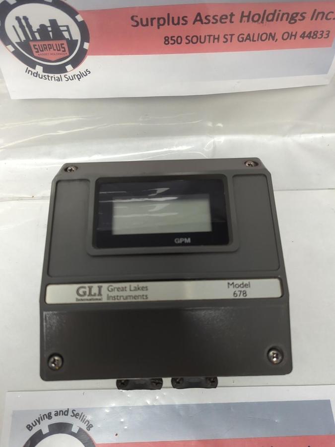 Used GLI-GREAT LAKES INSTRUMENTS,678,ANALYZER-FLOWMETER 0-9.56GPM PRE-OWNED