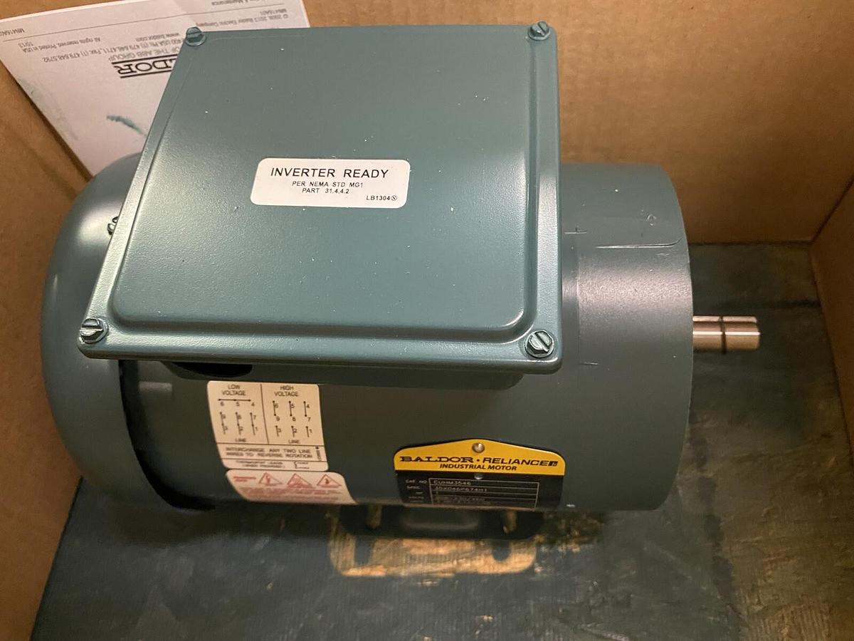 BALDOR,CUHM3546,INVERTER MOTOR 1HP 1750 RPM 208-230/460V 56C