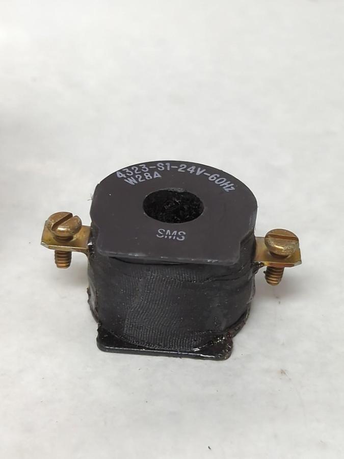 Used SQUARE D,4323-S1-W28A,MAGNETIC COIL SMS 24V 60HZ PRE-OWNED