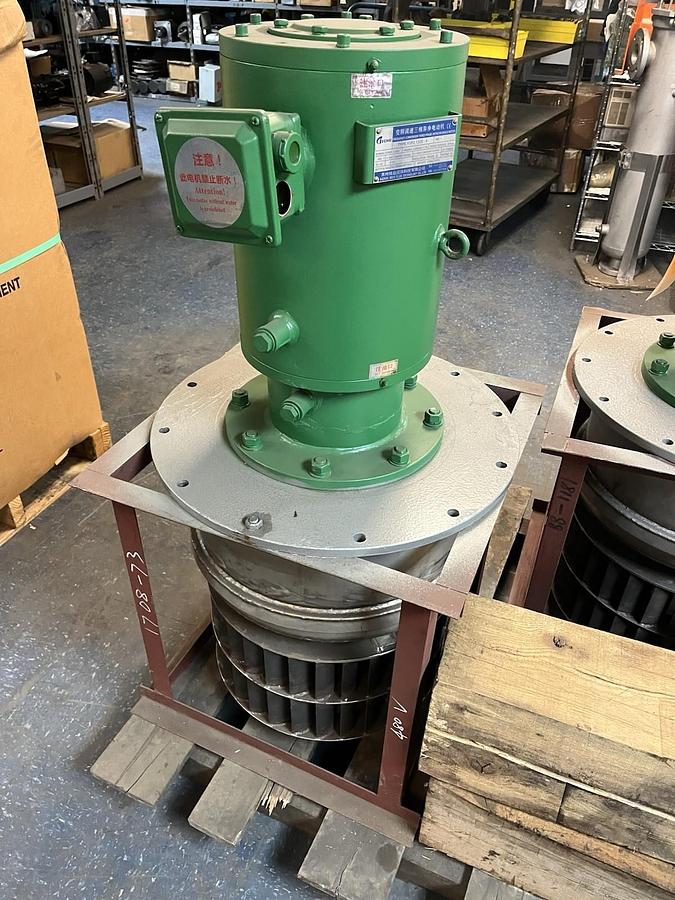 Used SUZHOU WEIYI,YVF2-132S-4,ASYNCRONOUS MOTOR FLUID PUSHER 5.5KW 480V
