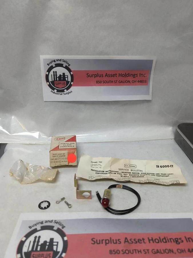 CLARK,CY-30-15,PILOT LIGHT KIT FOR CY STARTER 240V RED NOS