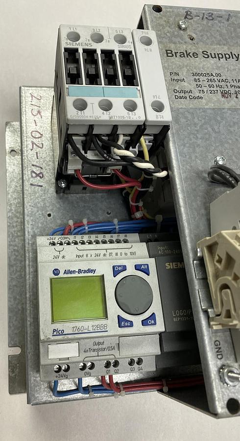 Used Siemens Morgan Electronics,300025A.00,Brake Power Supply Input 265VAC 1PH Output