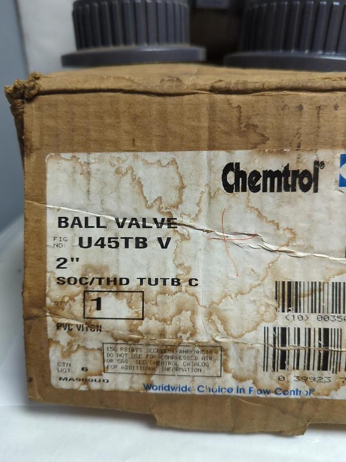 NIBCO CHEMTROL,U45TBV,BALL VALVE 2 INCH NOS