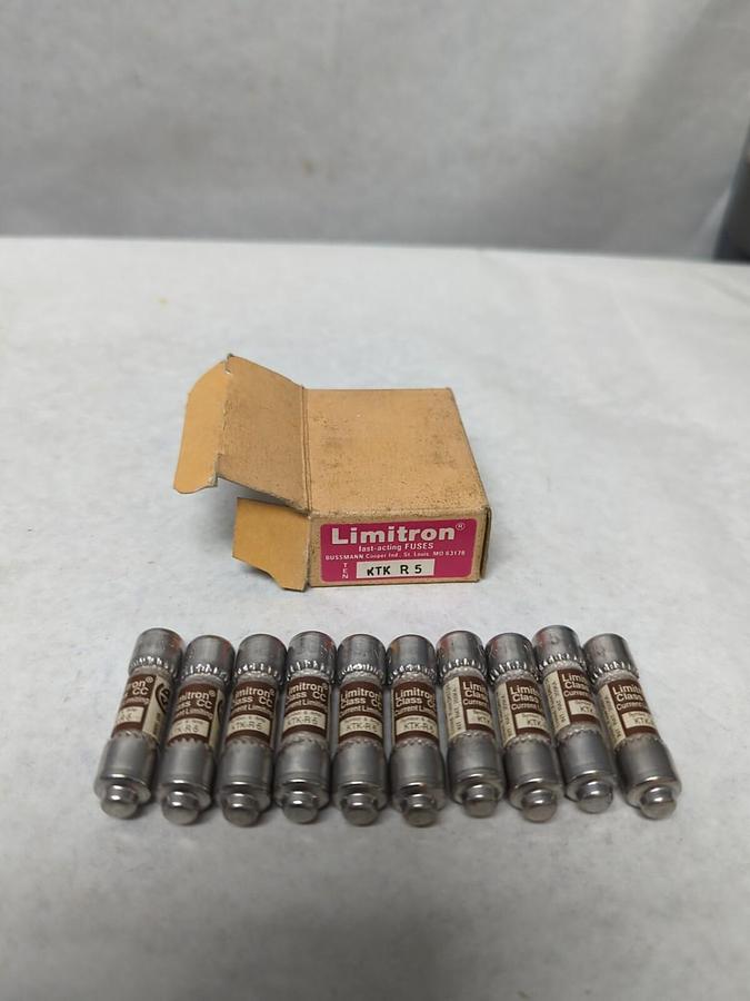 COOPER BUSSMANN,KTK R5,LIMITRON 5 AMP FUSES BOX OF 10 NOS