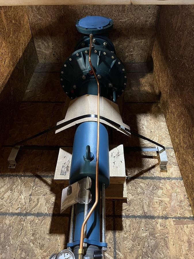 Used ITT,6-2529-TM-34-32108-P1-PR4-SR1,WEIR STYLE DIAPHRAGM VALVE 6"