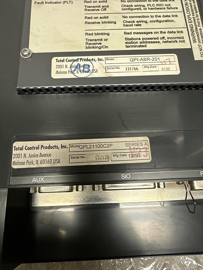 Used Quick Panel,QPI-ABR-201-G,120VAc 50/60Hz 10.5" Color (G019)