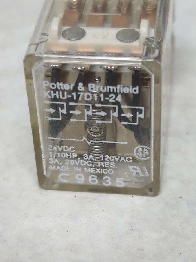 POTTER & BRUMFIELD,KHU-17D11-24,PLUG IN RELAY LOT OF 2 MISSING BOXES