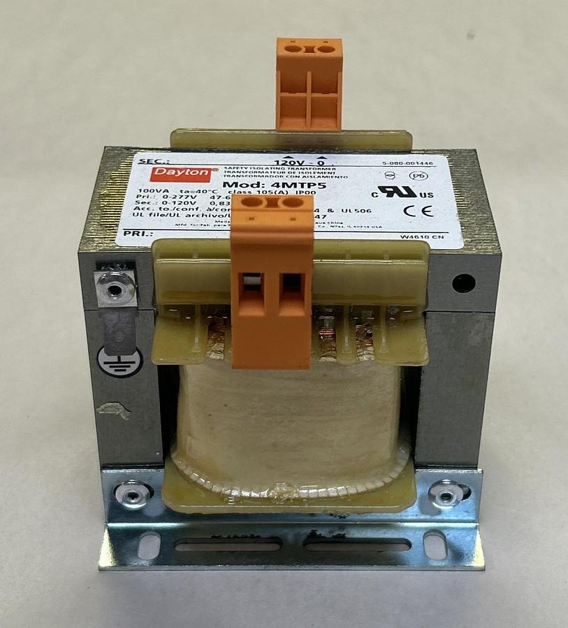 Used DAYTON,4MTP5,SAFETY ISOLATING TRANSFORMER